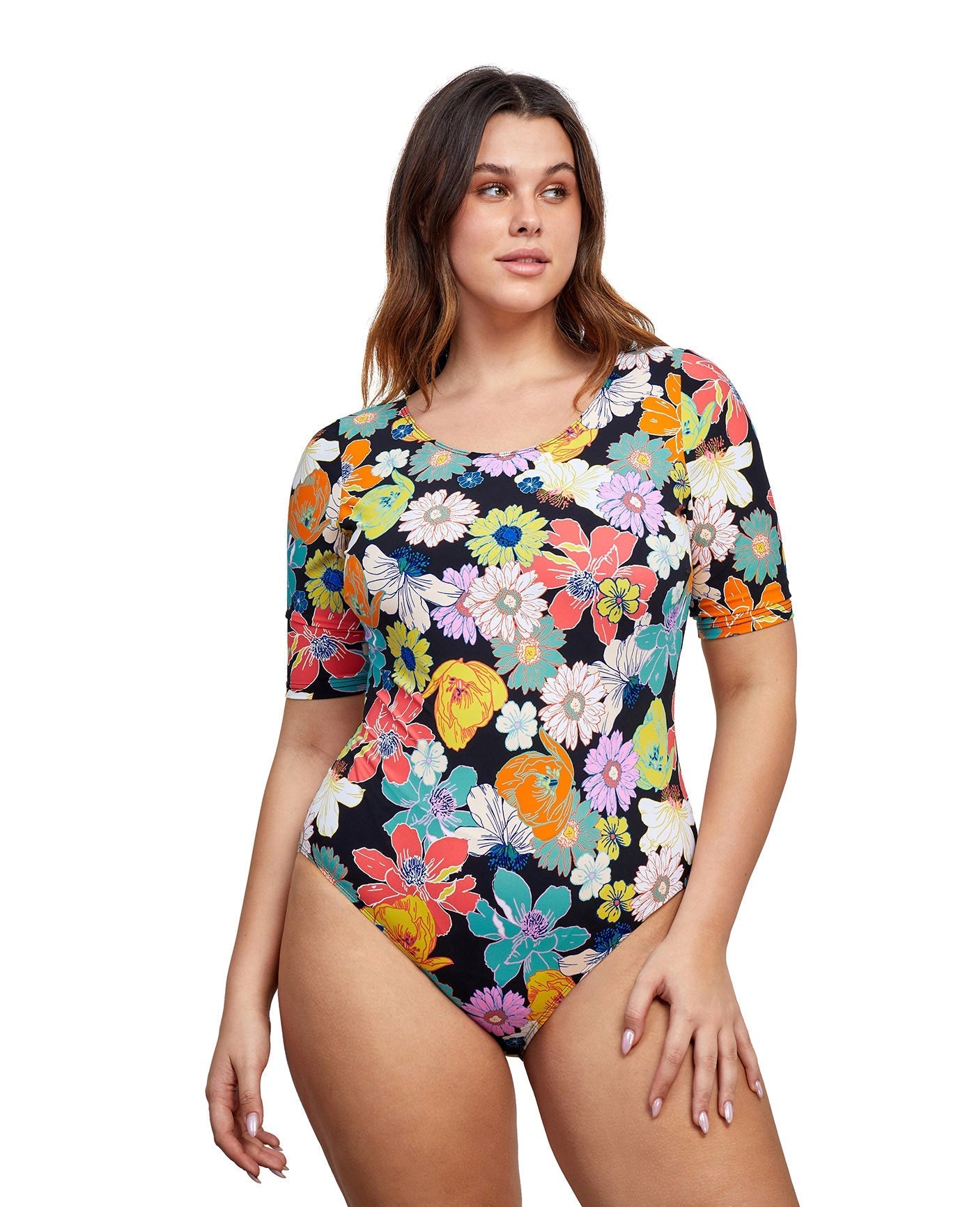 Round neck swimsuit online