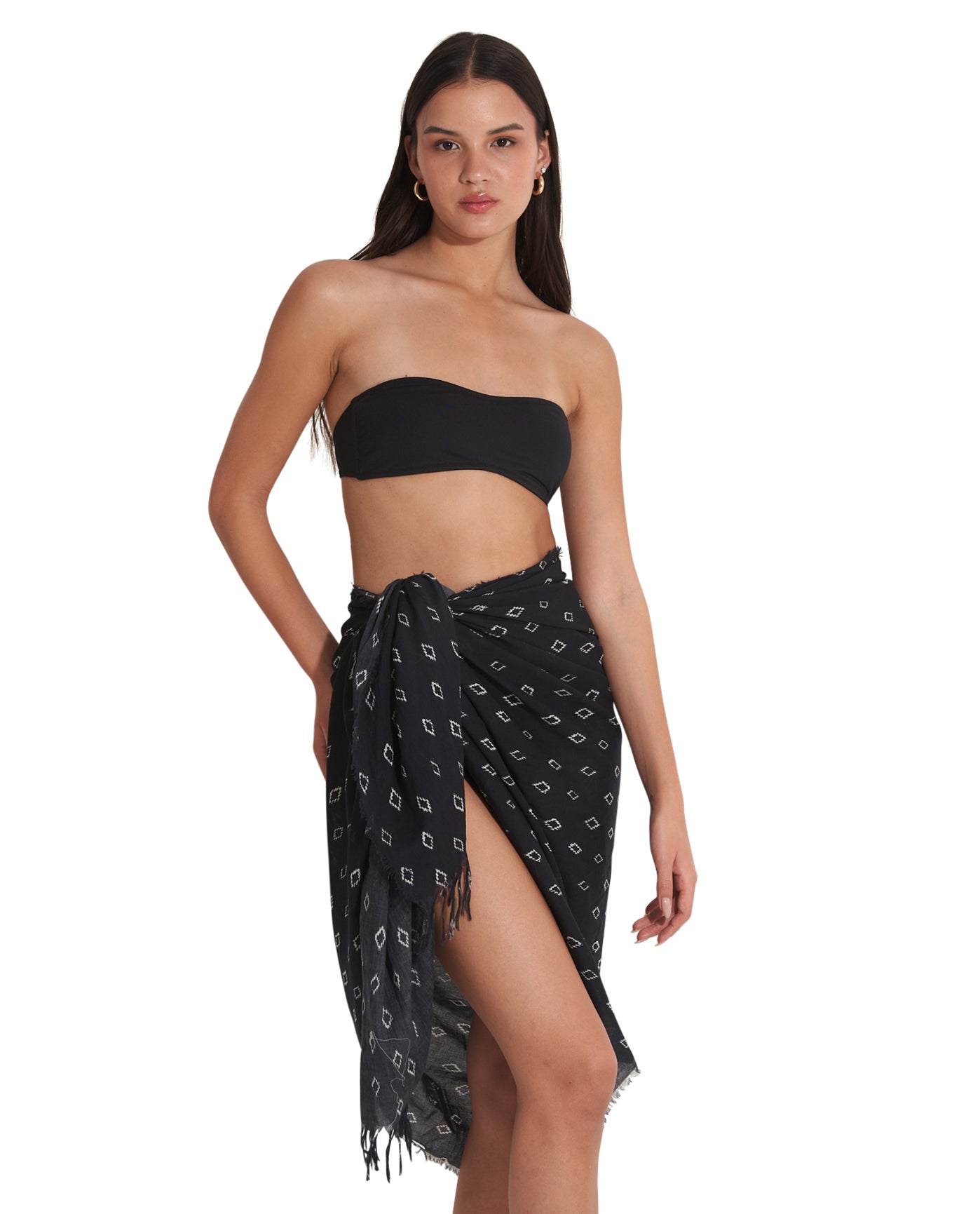 Black sarong wrap shops skirt