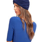 Back View Of Gottex Modest Knotted Hair Covering | GOTTEX MODEST NAVY