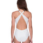 Back View Of Gottex Amina Queen Of The Maldives Embroidered Sequins High Neck One Piece Swimsuit | Gottex Amina