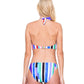 Back View Of Gottex Carnival Plunge Halter Cut Out One Piece Swimsuit | Gottex Carnival
