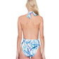 Back View Of Gottex Exotic Paradise Deep Plunge Halter Cut Out Monokini One Piece Swimsuit | Gottex Exotic Paradise