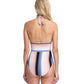 Back View Of Gottex Collection Alba Square Neck High Leg Underwire One Piece Swimsuit | Gottex Alba