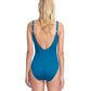Back View Of Gottex Collection Bardot Square Neck One Piece Swimsuit | Gottex Bardot Lagoon