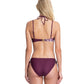Back View Of Gottex Collection Lily Strappy Bandeau Strapless Bikini Top And Mid Rise Bikini Bottom Set | Gottex Lily Wine