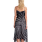 Back View Of Gottex Collection Palla V-Neck Wrap Cover Up Dress | Gottex Palla Black And White