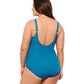 Back View Of Gottex Braided Elegance Plus Size Shaped Square Neck One Piece Swimsuit | Gottex Braided Elegance