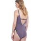 Back View Of Gottex Collection Front Row V-Neck Underwire One Piece Swimsuit | Gottex Front Row Cashmere