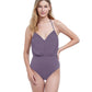 Front View Of Gottex Collection Front Row Halter Blouson One Piece Swimsuit | Gottex Front Row Cashmere