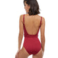 Back View Of Gottex Collection Safari V-Neck One Piece Swimsuit | Gottex Safari Red