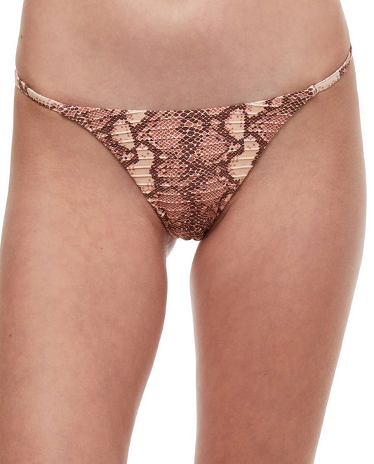 Front View Of Luma Glimmering Nature Side Tab Triangle Bikini Bottom | LUMA GLIMMERING NATURE