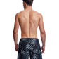 Back View Of Gottex Men 7-Inch Swim Trunks | GOTTEX MEN ABSTRACT BLACK AND WHITE