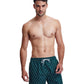 Front View Of Gottex Men 7-Inch Swim Trunks | GOTTEX MEN WAVE PETROL AND WHITE