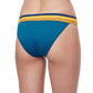 Back View Of Luma Stripes Of Light High Leg Sexy Bikini Bottom | LUMA STRIPES OF LIGHT BLUE