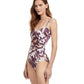 Side View View Of Gottex Classic Amore Shaped Bandeau One Piece Swimsuit | Gottex Amore Mauve