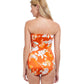 Back View Of Gottex Classic Amore Shaped Bandeau One Piece Swimsuit | Gottex Amore Spice