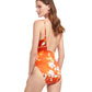 Back View Of Gottex Classic Amore V-Neck Surplice One Piece Swimsuit | Gottex Amore Spice
