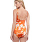 Back View Of Gottex Classic Amore Full Coverage Shaped Square Neck One Piece Swimsuit | Gottex Amore Spice