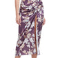 Front View Of Gottex Classic Amore Side Slit Long Cover Up Skirt | Gottex Amore Mauve