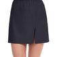 Front View Of Gottex Essentials Day Dream Textured Cover Up Mini Skirt With Slit | Gottex Day Dream Black