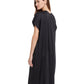 Back View Of Gottex Classic Golden Touch V-Neck Long Tunic | Gottex Golden Touch Black