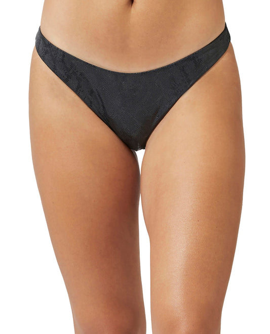 Front View Of Luma High Leg Sexy Bikini Bottom | LUMA IVY BLACK