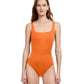Front View Of Gottex Classic Liv Full Coverage Square Neck One Piece Swimsuit | Gottex Liv Spice
