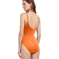 Back View Of Gottex Classic Liv Full Coverage Surplice One Piece Swimsuit | Gottex Liv Spice