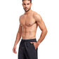 Side View View Of Gottex Men 7-Inch Swim Trunks | GOTTEX MEN BLACK AND GREY ACCENT