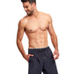 Front View Of Gottex Men 9-Inch Swim Trunks | GOTTEX MEN BLACK AND GREY ACCENT