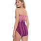 Back View Of Gottex Essentials Moroccan Sky Bandeau Strapless One Piece Swimsuit | Gottex Moroccan Sky Plum