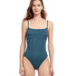 Front View Of Gottex Classic Paloma Shaped Square Neck One Piece Swimsuit | Gottex Paloma Leaf