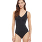 Gottex African Escape Full Coverage V-Neck Surplice One Piece Swimsuit