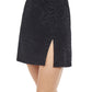 Side View View Of Gottex African Escape Textured Cover Up Mini Skirt | Gottex African Escape Black