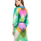 Back View Of Gottex Essentials Diagonal Dreams Belted Kimono Cover Up Dress | Gottex Diagonal Dreams