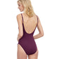 Back View Of Gottex Classic Dolce Vita V-Neck Surplice One Piece Swimsuit | Gottex Dolce Vita Plum