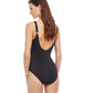 Back View Of Gottex Essentials Embrace V-Neck Surplice One Piece Swimsuit | Gottex Embrace Black And Gold