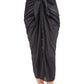 Front View Of Gottex Classic High Class Tied Sarong-Style Cover Up Skirt | Gottex High Class Black