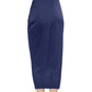 Back View Of Gottex Classic High Class Tied Sarong-Style Cover Up Skirt | Gottex High Class Navy