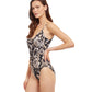 Side View View Of Gottex Essentials Miss Butterfly V-Neck Surplice One Piece Swimsuit | Gottex Miss Butterfly Brown