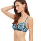 Side View View Of Gottex Essentials Miss Butterfly C-Cup Push Up Underwire Bikini Top | Gottex Miss Butterfly Blue