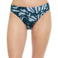 Front View Of Gottex Essentials Miss Butterfly Transformable Foldover Bikini Bottom | Gottex Miss Butterfly Blue