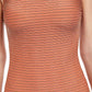Front Detail View Of Gottex Classic Martini Square Neck One Piece Swimsuit | Gottex Martini Orange