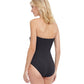 Back View Of Gottex Classic Queen Of Paradise Bandeau One Piece Swimsuit | Gottex Queen Of Paradise Black