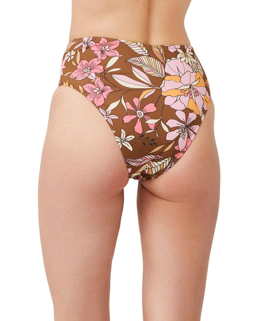 Back View Of Luma Resort Flower High Leg High Waist Bikini Bottom | LUMA RESORT FLORAS
