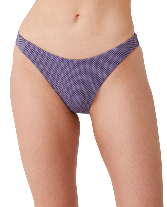 Front View Of Luma Sensual Simplicity High Leg Sexy Bikini Bottom | LUMA SENSUAL SIMPLICITY DUSK PURPLE
