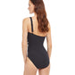 Back View Of Gottex Essentials Timeless One Shoulder One Piece Swimsuit | Gottex Timeless Black And White