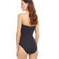 Back View Of Gottex Essentials Timeless Bandeau Strapless One Piece Swimsuit | Gottex Timeless Black And White