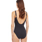 Back View Of Gottex Essentials Timeless Mastectomy High Neck One Piece Swimsuit | Gottex Timeless Black And White