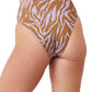 Back View Of Luma Wild Nostalgia High Leg High Waist Bikini Bottom | LUMA WILD NOSTALGIA LILAC AND MUSTARD